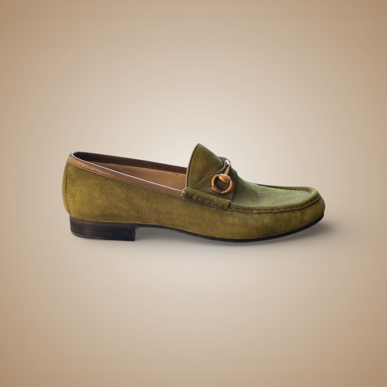 Gucci Loafer — Vintage Suede Clean — before restoration