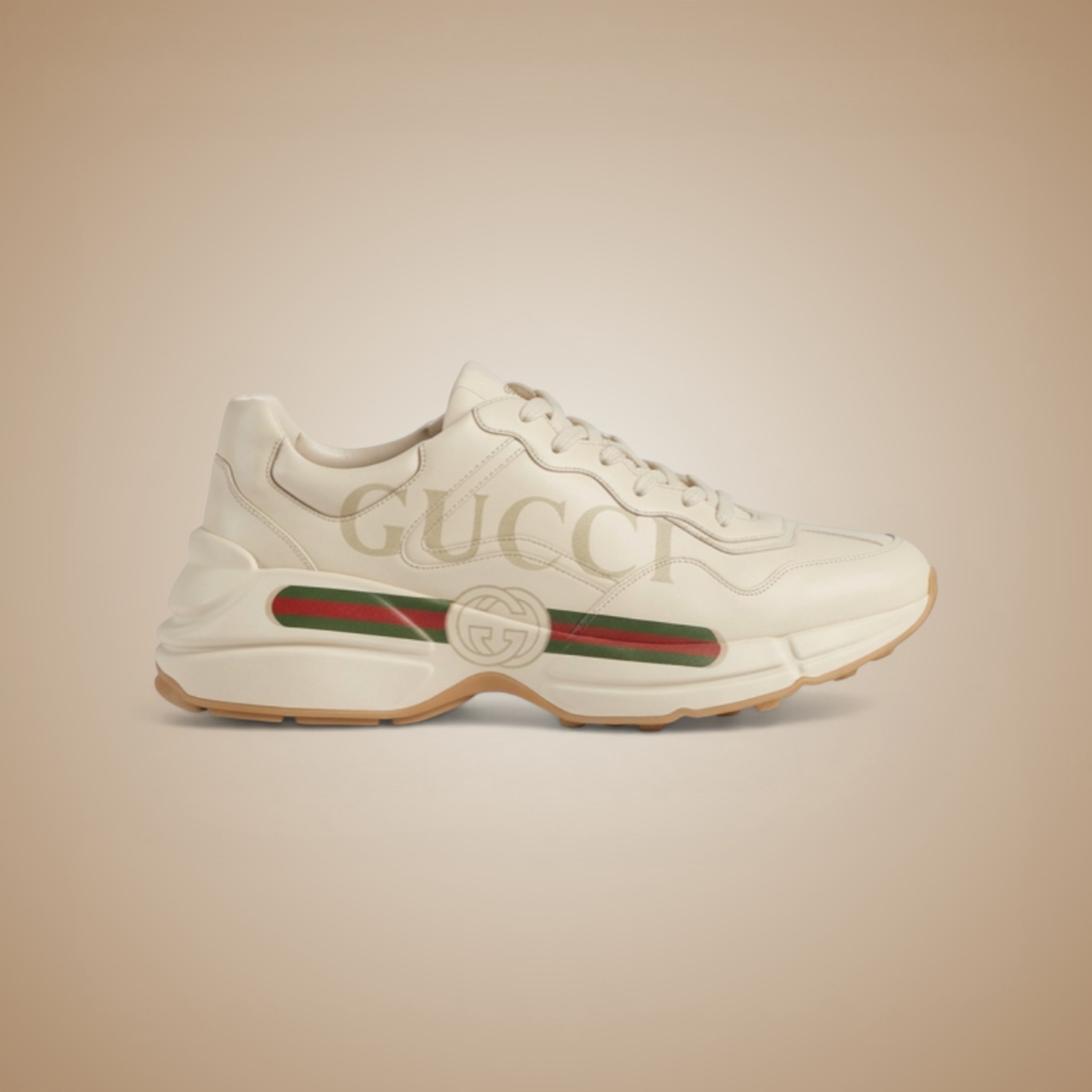 Gucci Rhyton Sneaker — Leather Touch-Up — after restoration