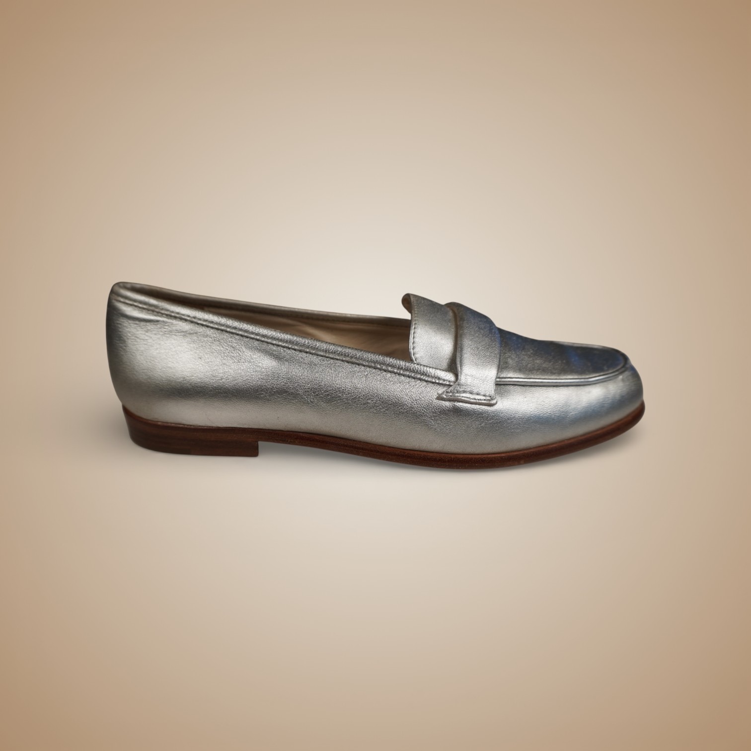 Lanvin Loafer — Silver Re-Dye — after restoration