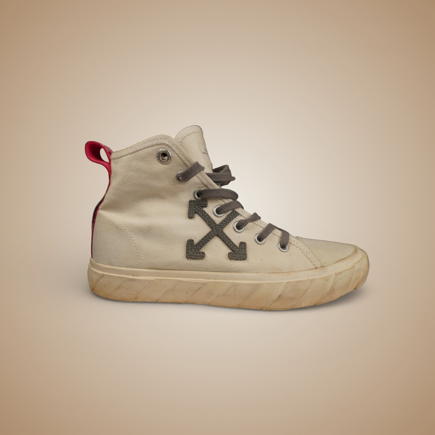 Off-White Sneaker Boots — Deep Clean — before restoration